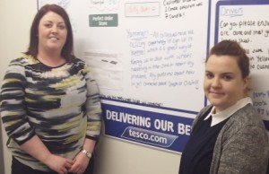 Pictured:  Ann-Marie Rice, Manager with Roisin Farmer at Tesco, Enniskillen