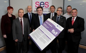 Representatives from each of the SES member organisations at the launch